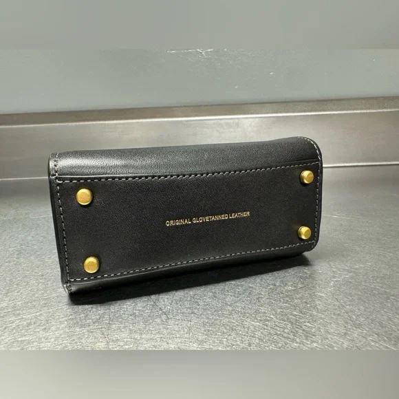 EUC Coach Cashin Mini Tote Crossbody Black Brass - Picture 9 of 14